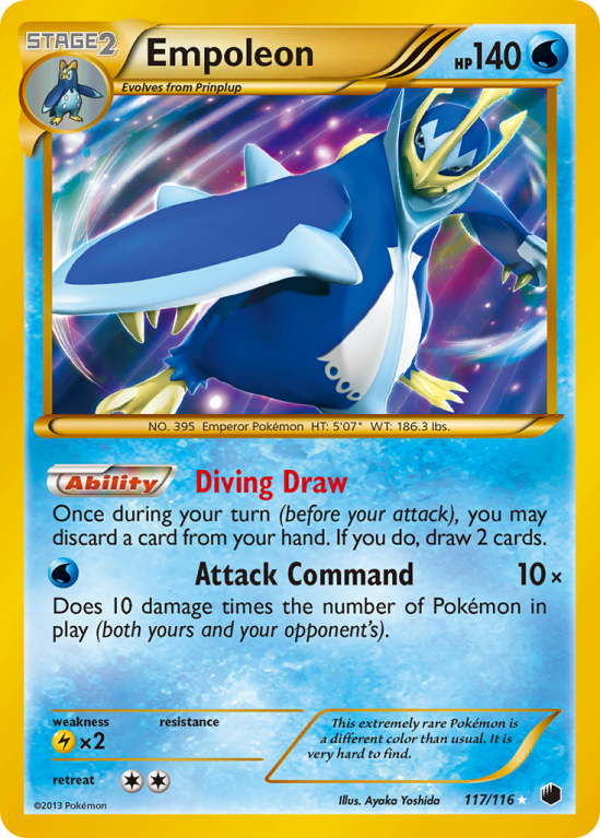 Empoleon 117/116 Black & White Plasma Freeze