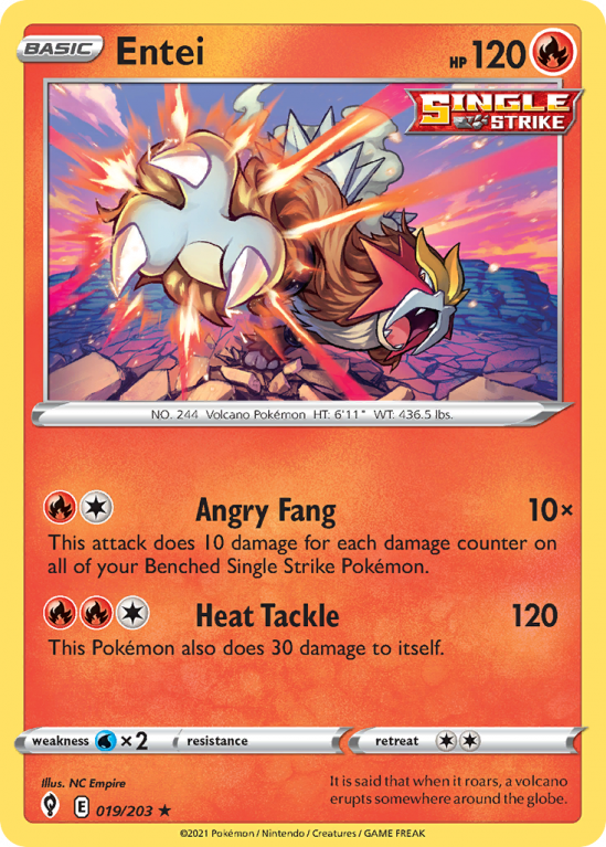 Entei 19/203 Sword & Shield Evolving Skies
