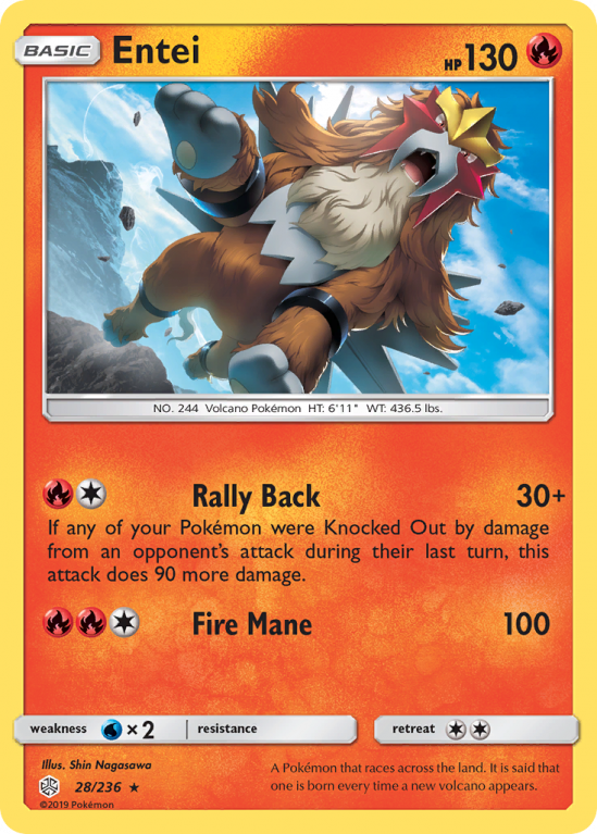 Entei 28/236 Sun & Moon Cosmic Eclipse