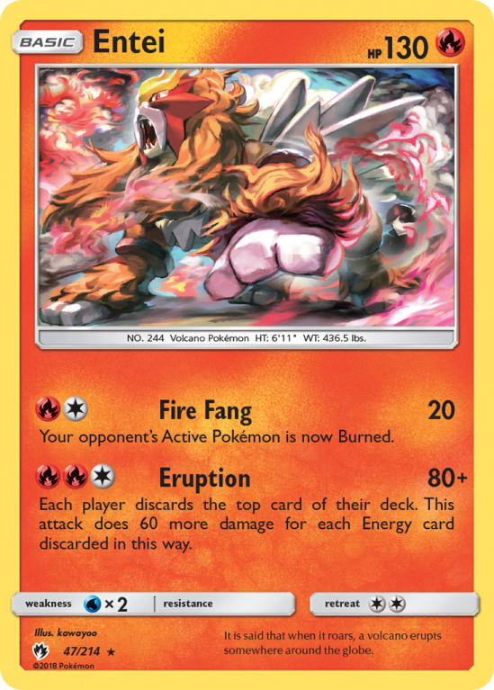 Entei 47/214 Sun & Moon Lost Thunder
