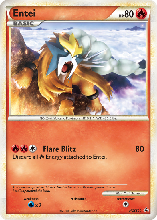 Entei HGSS20/25 HeartGold & SoulSilver HGSS Black Star Promos