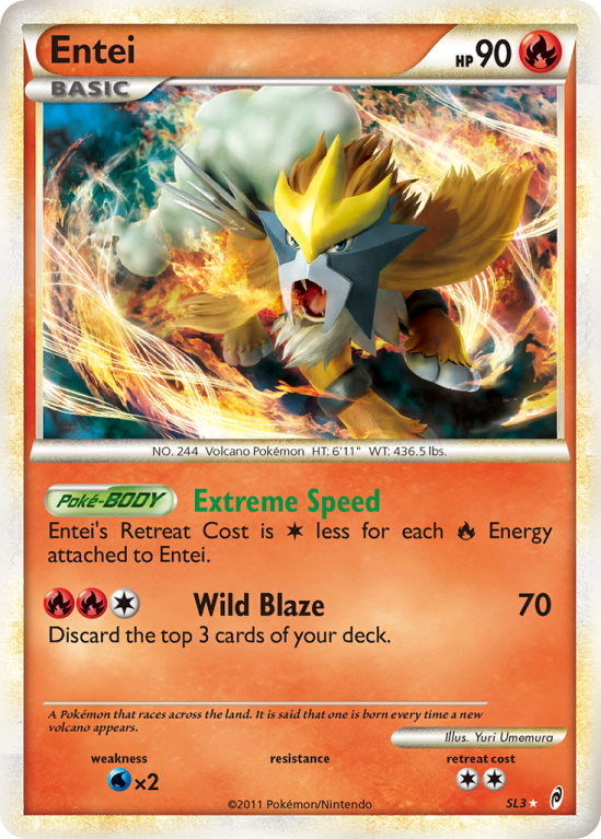 Entei SL3/106 HeartGold & SoulSilver Call of Legends