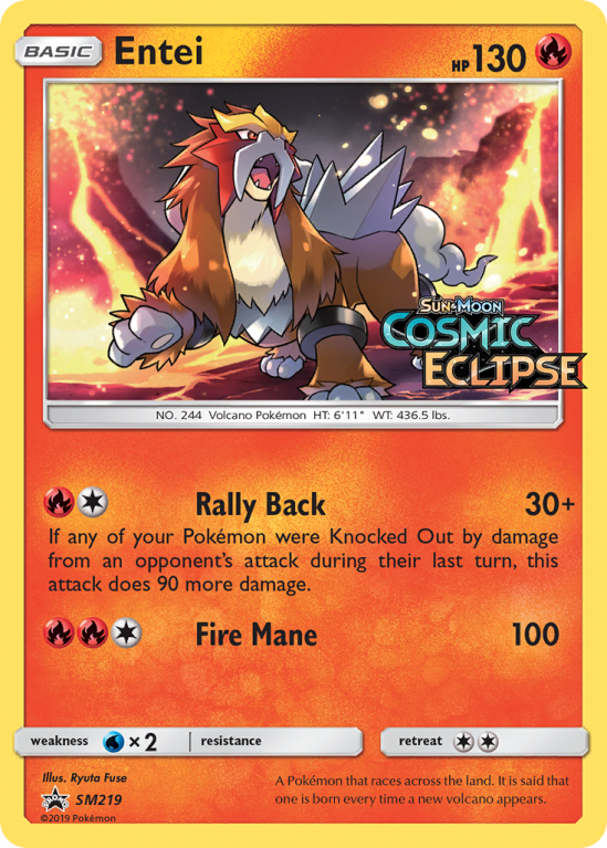 Entei SM219/156 Sun & Moon SM Black Star Promos