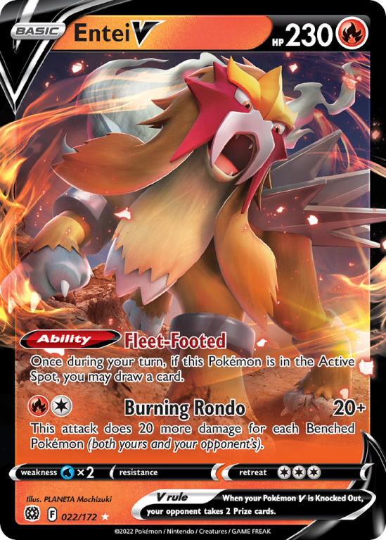 Entei V 22/172 Sword & Shield Brilliant Stars