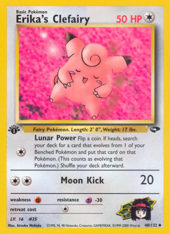 Erika's Clefairy 40/132 Gym Gym Challenge