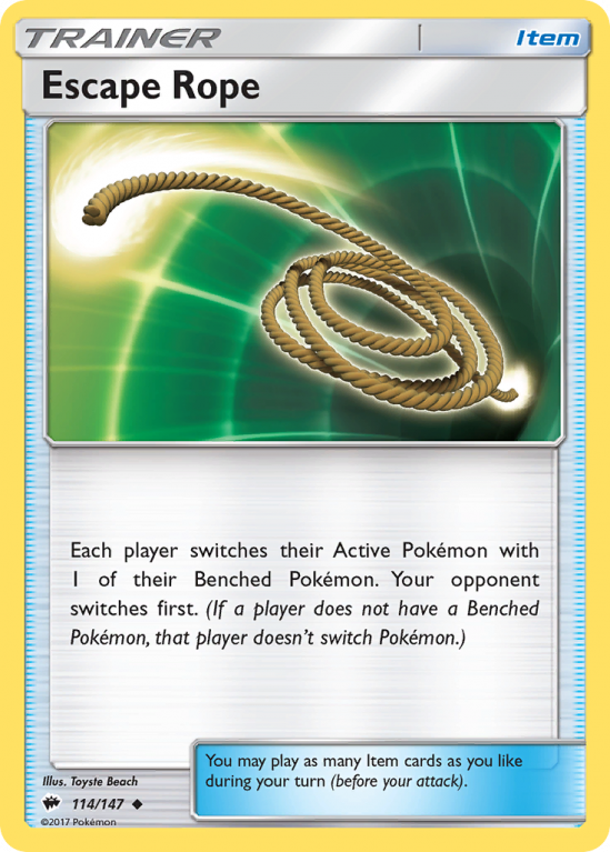 Escape Rope 114/147 Sun & Moon Burning Shadows