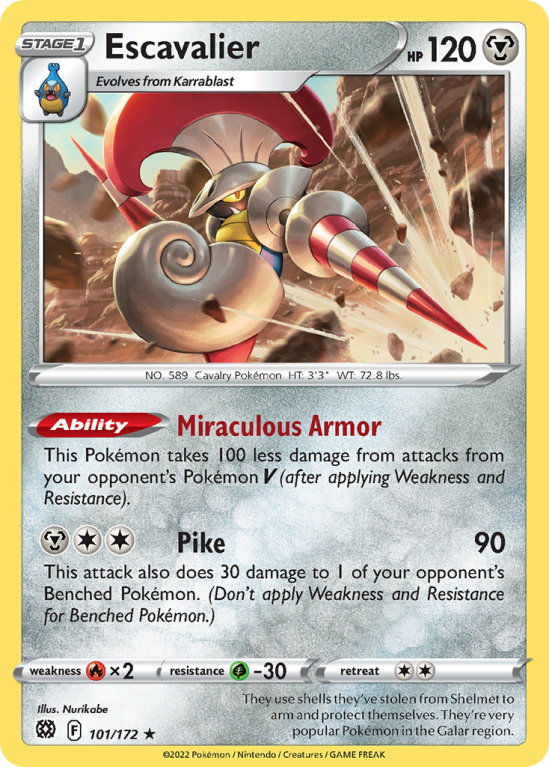 Escavalier 101/172 Sword & Shield Brilliant Stars