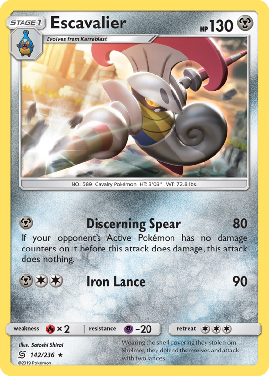 Escavalier 142/236 Sun & Moon Unified Minds