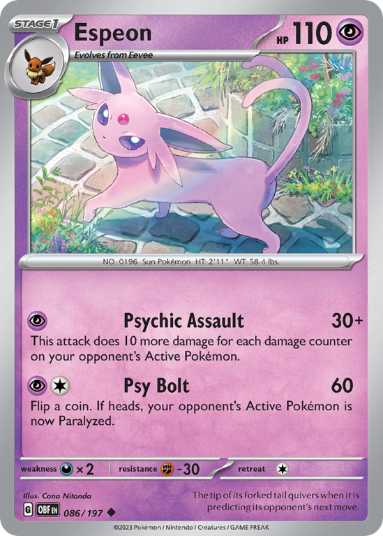 Espeon 86/197 Scarlet & Violet Obsidian Flames