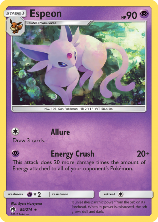 Espeon 89/214 Sun & Moon Lost Thunder
