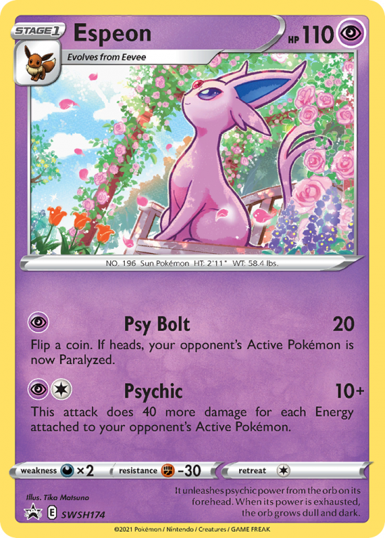 Espeon SWSH174/103 Sword & Shield SWSH Black Star Promos
