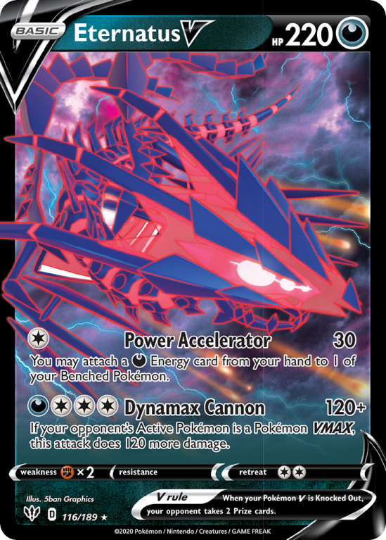 Eternatus V 116/189 Sword & Shield Darkness Ablaze