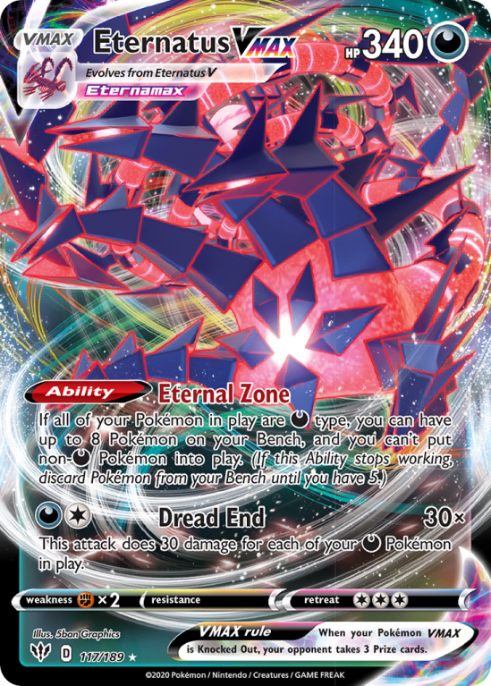 Eternatus VMAX 117/189 Sword & Shield Darkness Ablaze