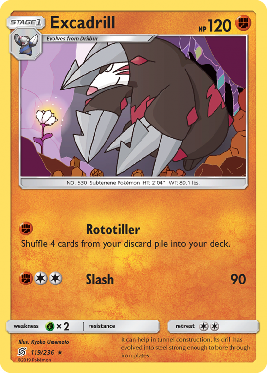 Excadrill 119/236 Sun & Moon Unified Minds