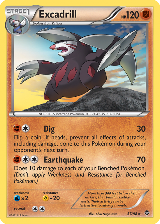 Excadrill 57/98 Black & White Emerging Powers