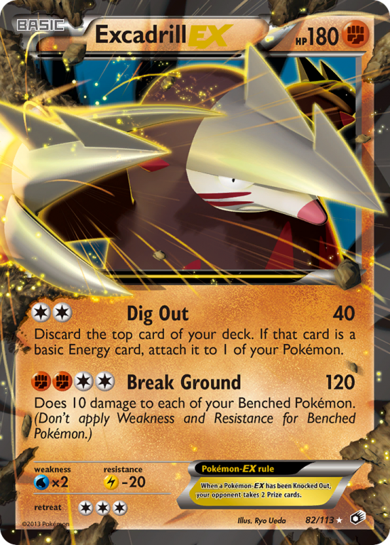 Excadrill-EX 82/113 Black & White Legendary Treasures