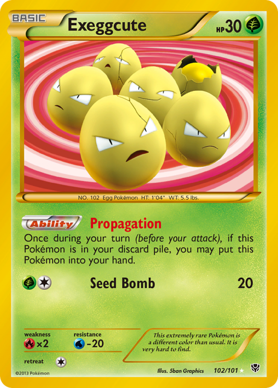 Exeggcute 102/101 Black & White Plasma Blast