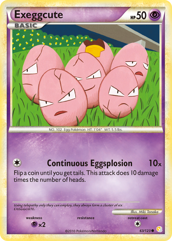 Exeggcute 63/123 HeartGold & SoulSilver HeartGold & SoulSilver