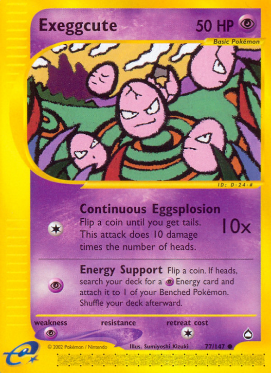 Exeggcute 77/186 E-Card Aquapolis