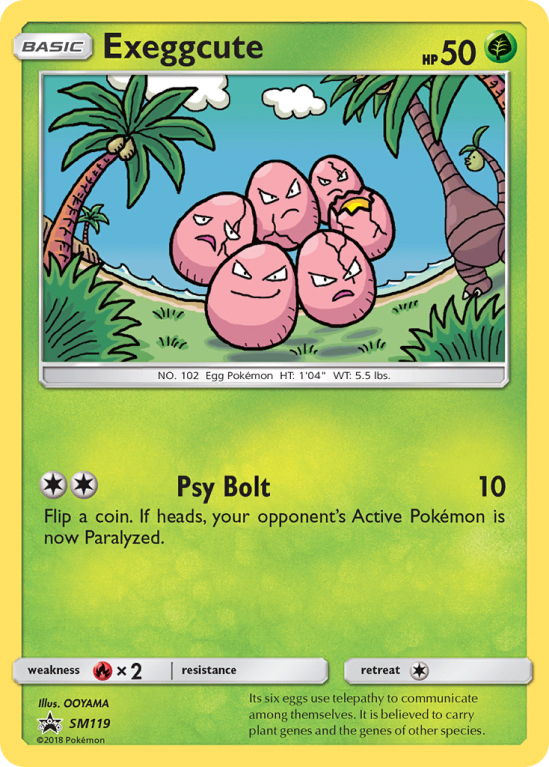 Exeggcute SM119/156 Sun & Moon SM Black Star Promos