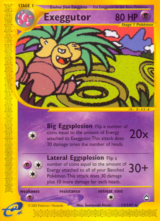 Exeggutor 13/186 E-Card Aquapolis