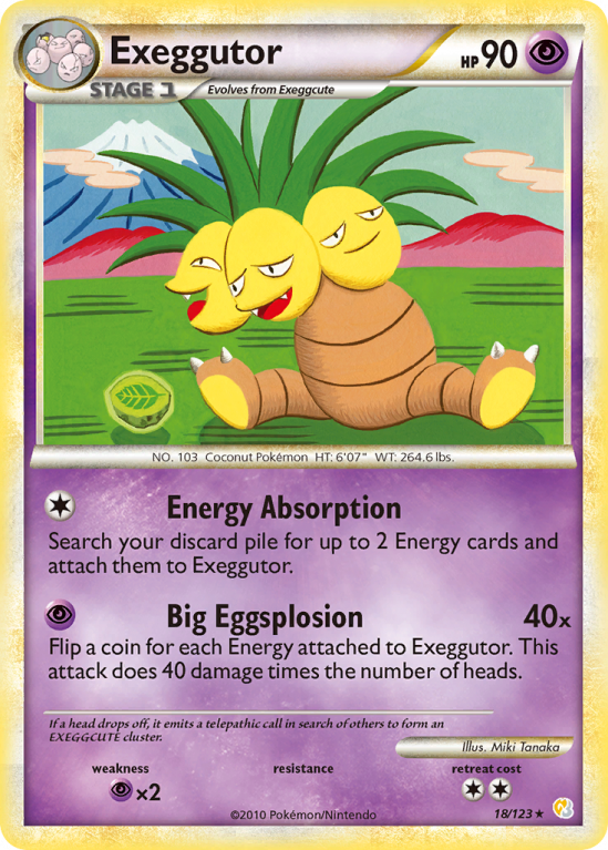 Exeggutor 18/123 HeartGold & SoulSilver HeartGold & SoulSilver