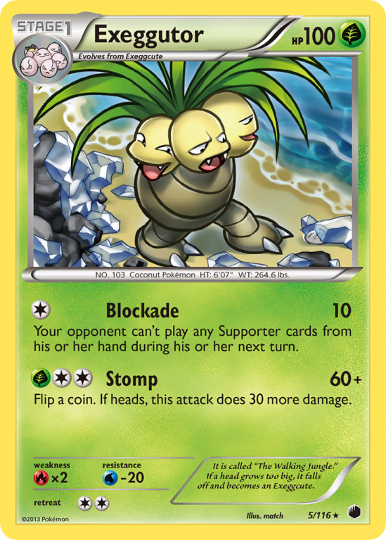 Exeggutor 5/116 Black & White Plasma Freeze