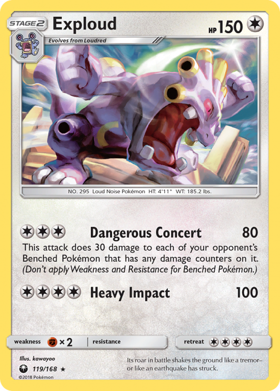 Exploud 119/168 Sun & Moon Celestial Storm
