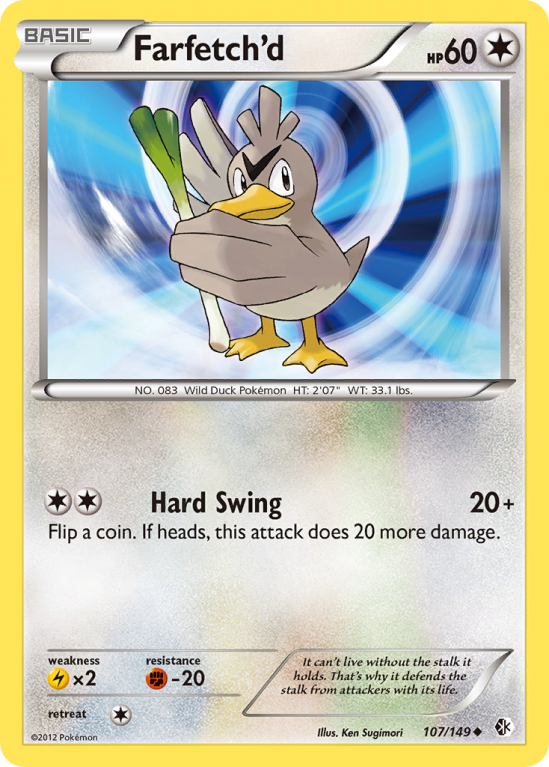 Farfetch'd 107/149 Black & White Boundaries Crossed