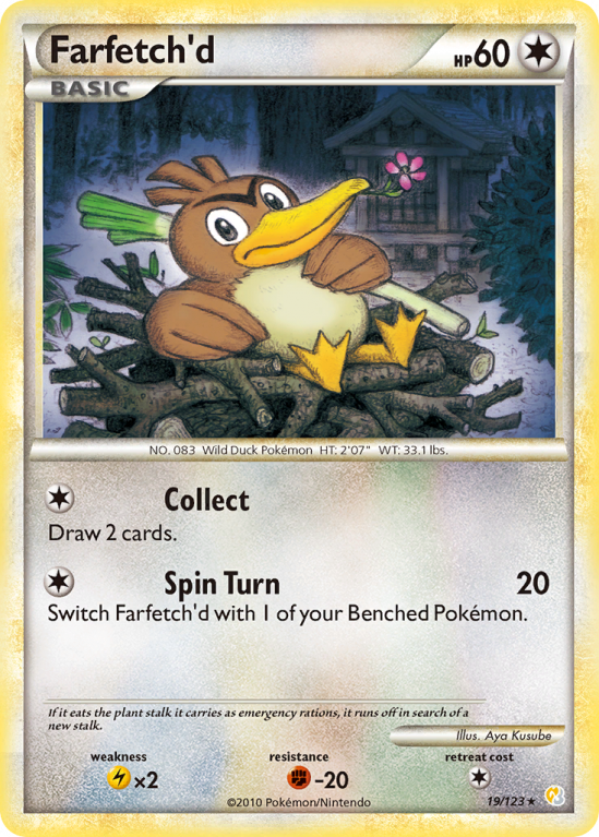 Farfetch'd 19/123 HeartGold & SoulSilver HeartGold & SoulSilver
