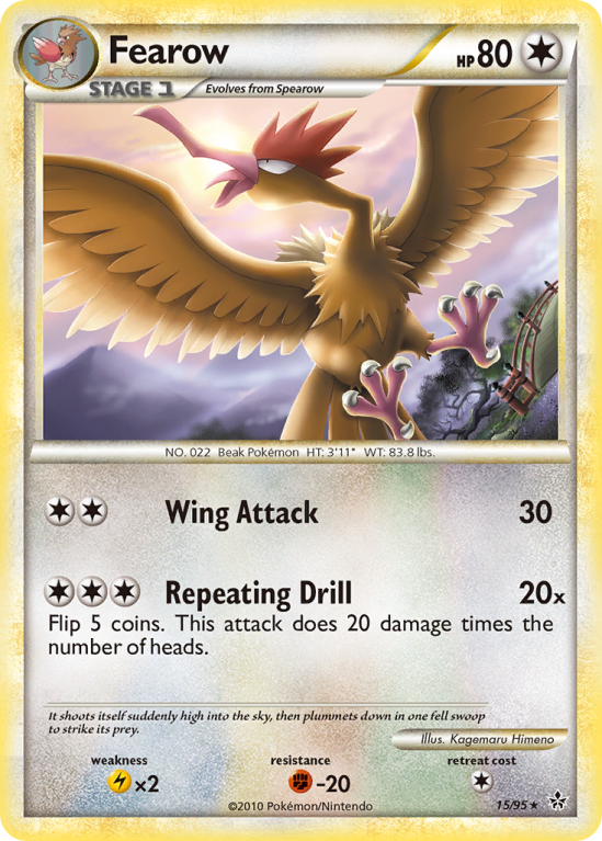 Fearow 15/95 HeartGold & SoulSilver HS—Unleashed