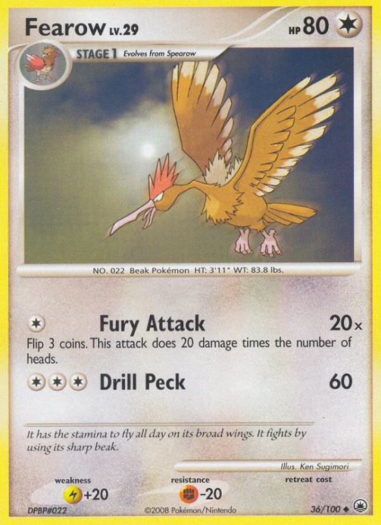 Fearow 36/100 Diamond & Pearl Majestic Dawn