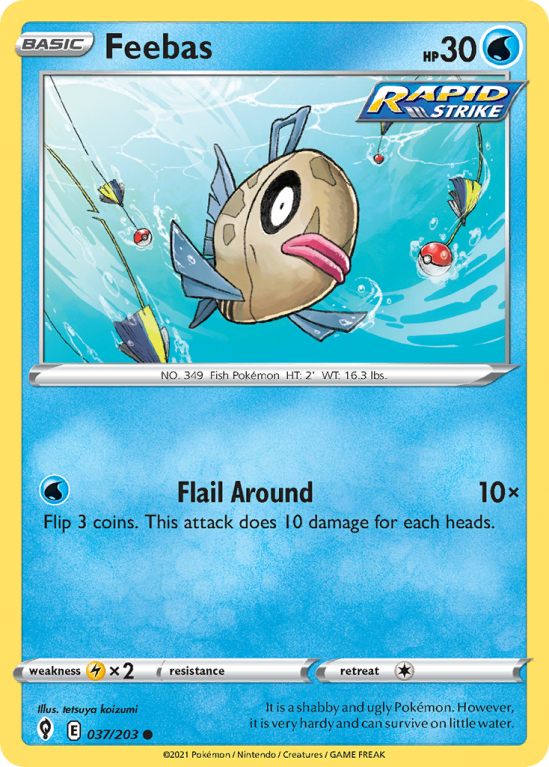 Feebas 37/203 Sword & Shield Evolving Skies