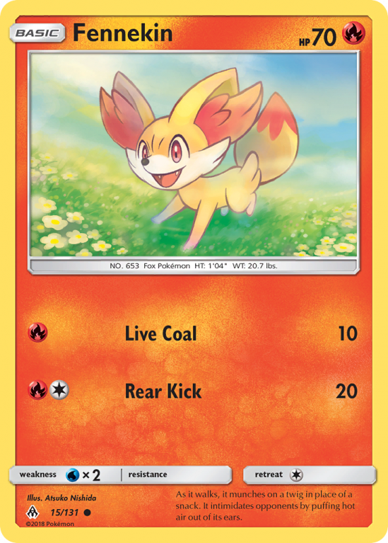 Fennekin 15/131 Sun & Moon Forbidden Light