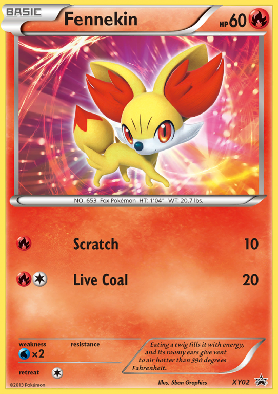 Fennekin XY02/183 XY XY Black Star Promos