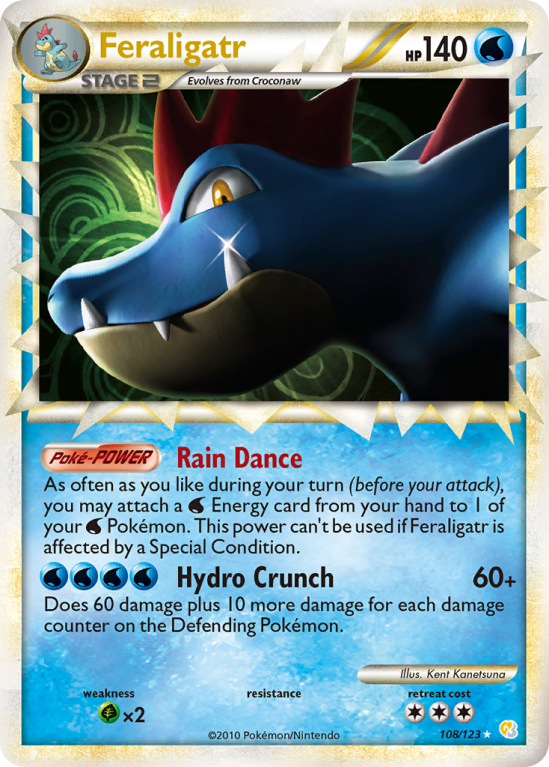 Feraligatr 108/123 HeartGold & SoulSilver HeartGold & SoulSilver