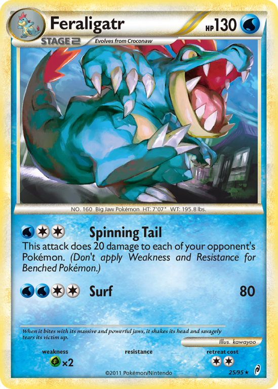 Feraligatr 25/106 HeartGold & SoulSilver Call of Legends