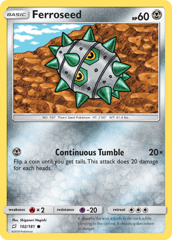 Ferroseed 102/181 Sun & Moon Team Up