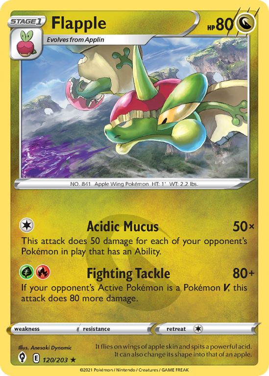 Flapple 120/203 Sword & Shield Evolving Skies