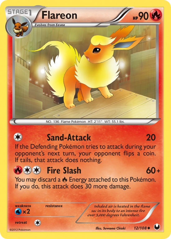 Flareon 12/108 Black & White Dark Explorers