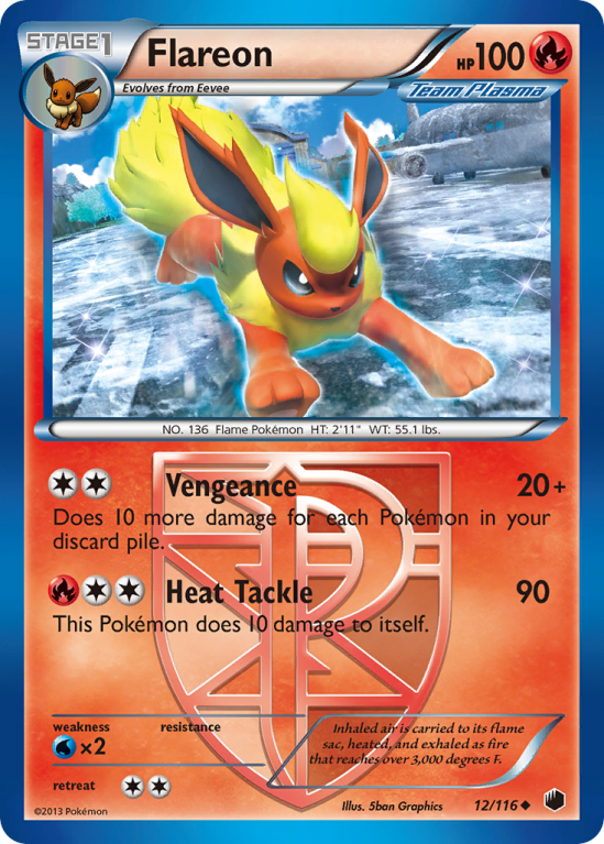 Flareon 12/116 Black & White Plasma Freeze