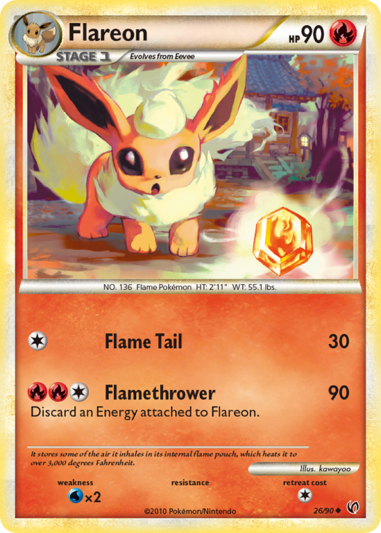Flareon 26/90 HeartGold & SoulSilver HS—Undaunted