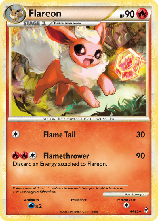 Flareon 44/106 HeartGold & SoulSilver Call of Legends