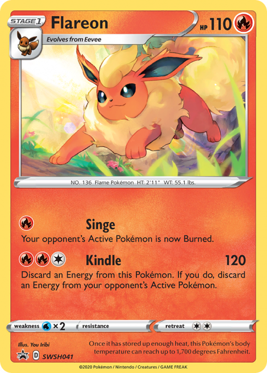 Flareon SWSH041/103 Sword & Shield SWSH Black Star Promos