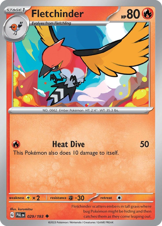 Fletchinder 29/193 Scarlet & Violet Paldea Evolved