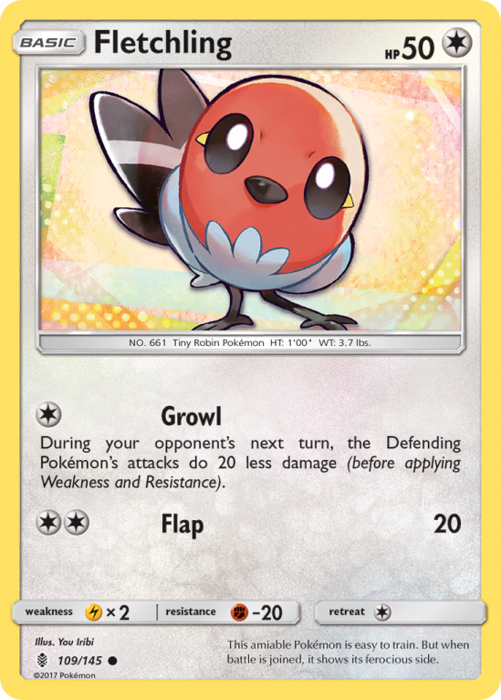 Fletchling 109/145 Sun & Moon Guardians Rising