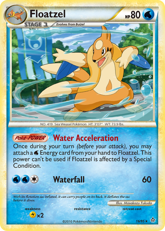 Floatzel 16/95 HeartGold & SoulSilver HS—Unleashed