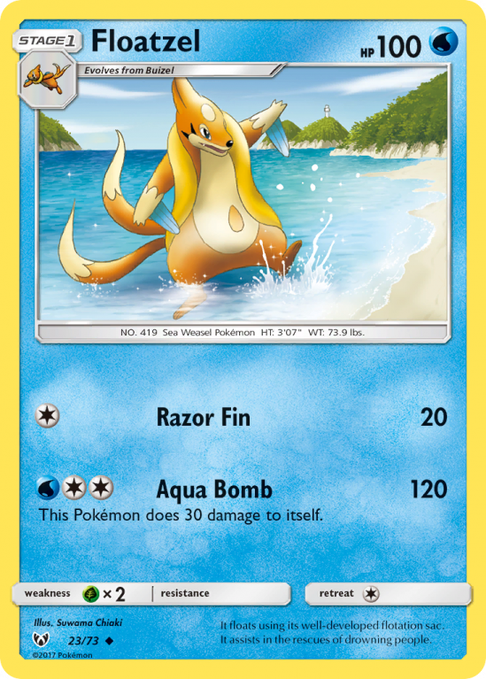 Floatzel 23/73 Sun & Moon Shining Legends