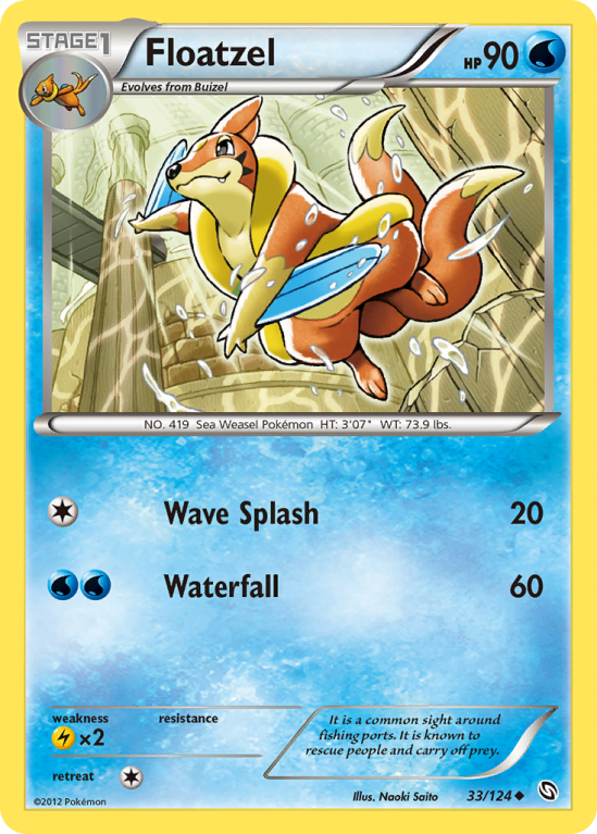 Floatzel 33/124 Black & White Dragons Exalted