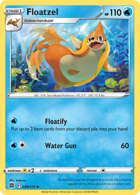 Floatzel 39/172 Sword & Shield Brilliant Stars